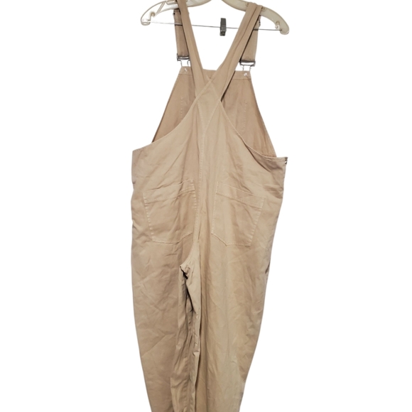 APIECE APART Womens Cropped Barrel Legs Overalls Jumpsuit Beige Size L - Picture 3 of 8